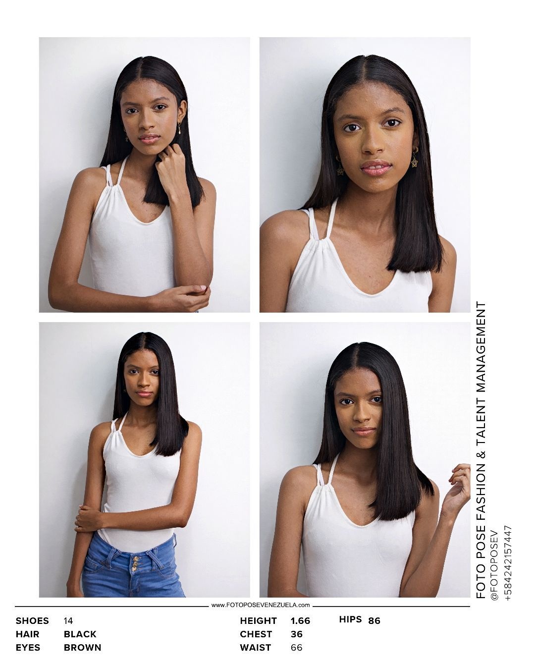 Marianyelis Rivero polaroid de casting y pasarela Foto Pose Venezuela